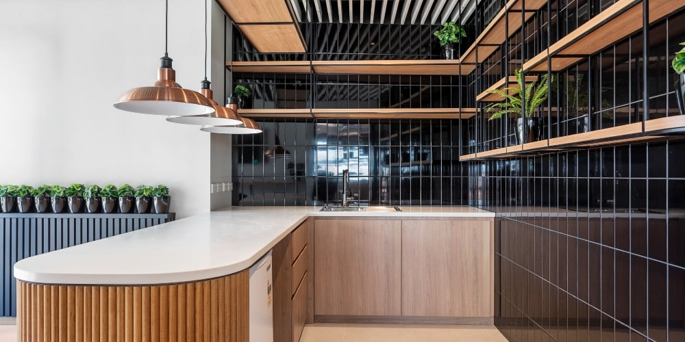 an office kitchen fitout in Perth