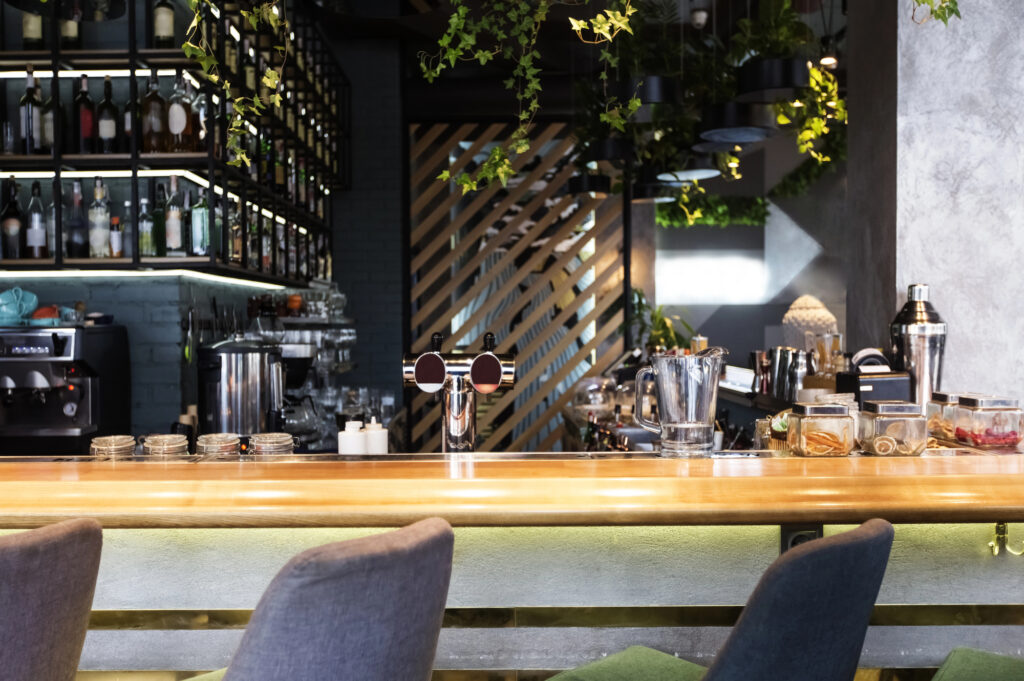 Beautifully-designed bar counter